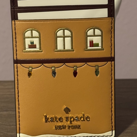 Kate Spade New York Oh What Fun Gingerbread House Small Slim  Kate Spade Gingerbread card holder